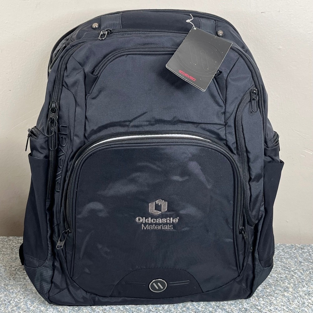 Elleven Laptop Backpack Black Nylon Oldcastle Materials Tech Bag 0011-47BK